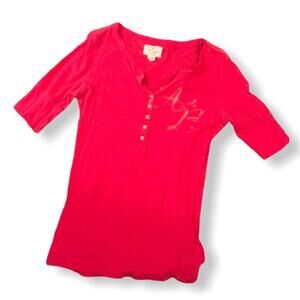 American Eagle 3/4 length hot pink shirt M